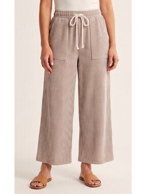 NWT Caution To The Wind Striped Wide Leg Pants - Tan/White | FREE SHIPPING